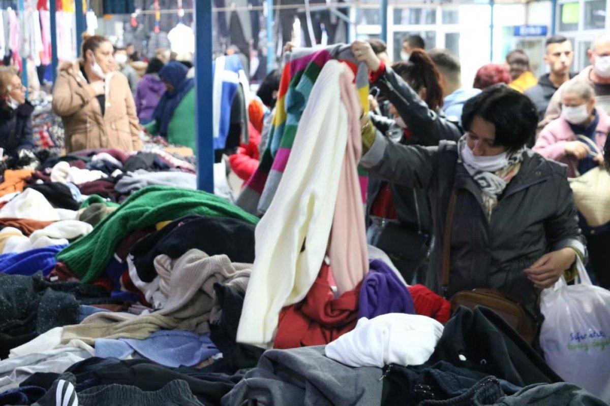 Edirne Ulus Pazarı soğuğa rağmen rağbet görüyor