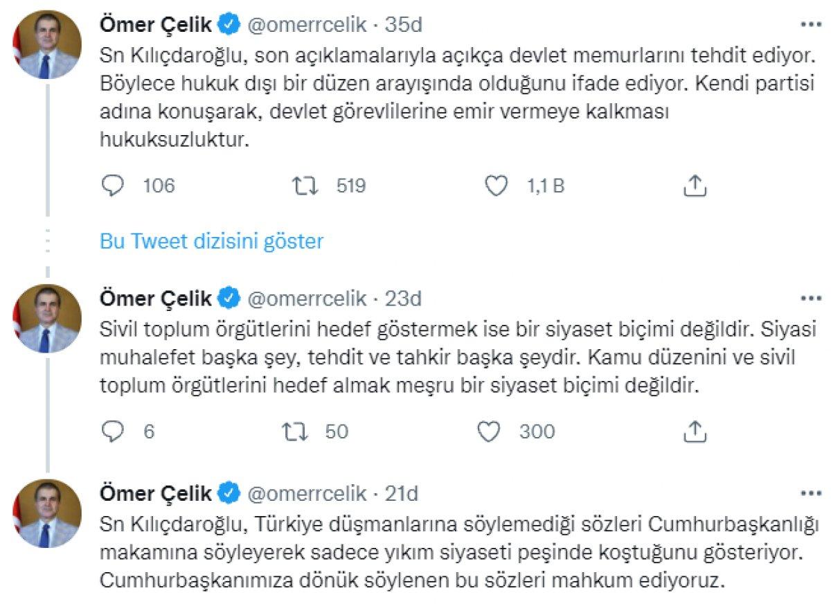 Kemal Kılıçdaroğlu'nun açıklamasına AK Parti'den peş peşe tepkiler