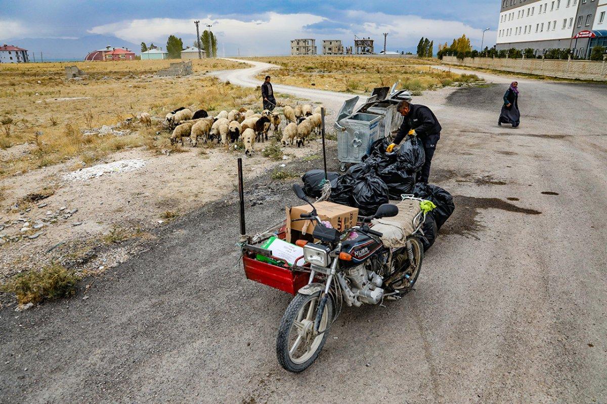 Van'da bedensel engelli baba kasa motoruyla ailesini geçindiriyor