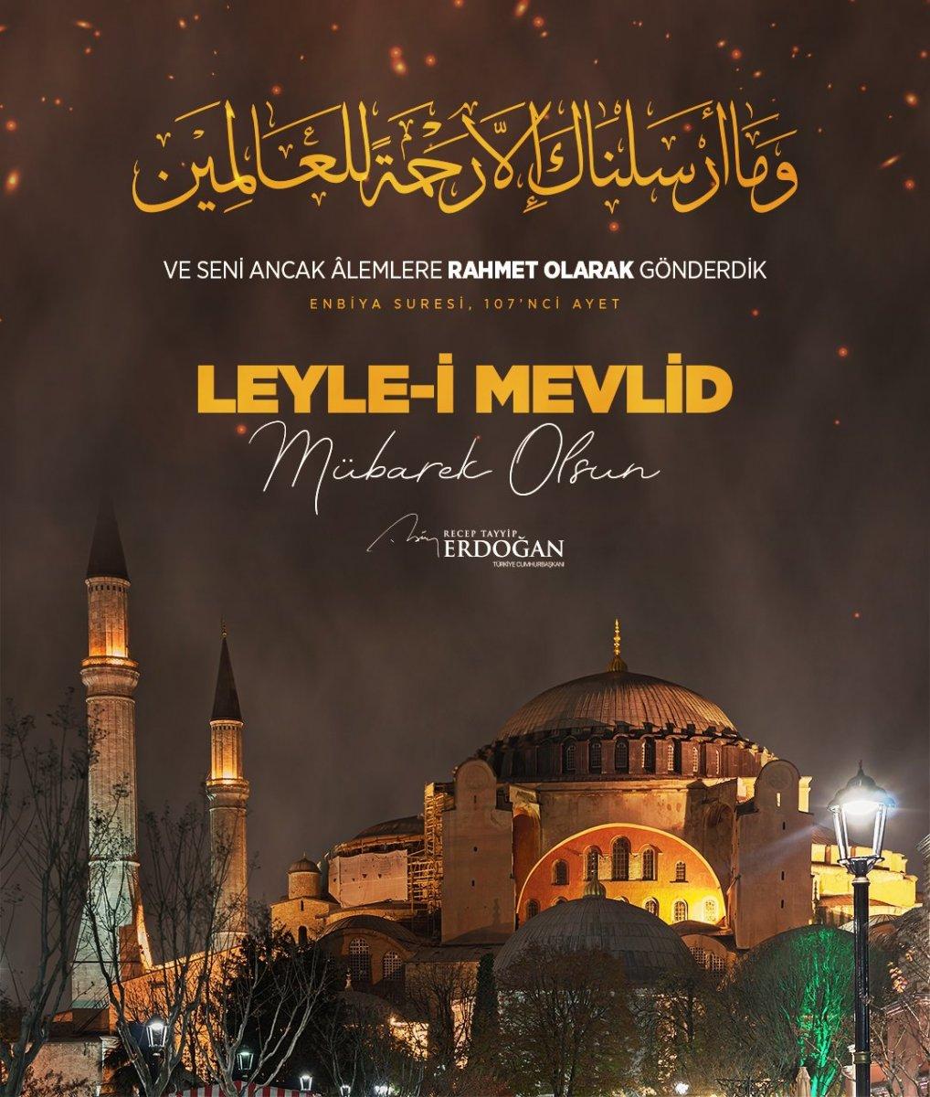 Cumhurbaşkanı Erdoğan'dan Mevlid Kandili paylaşımı