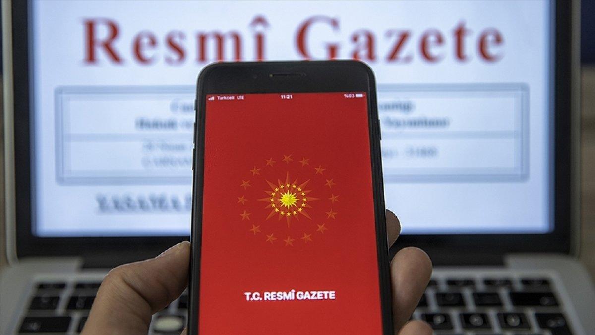 Resmi Gazete'de yayınlandı