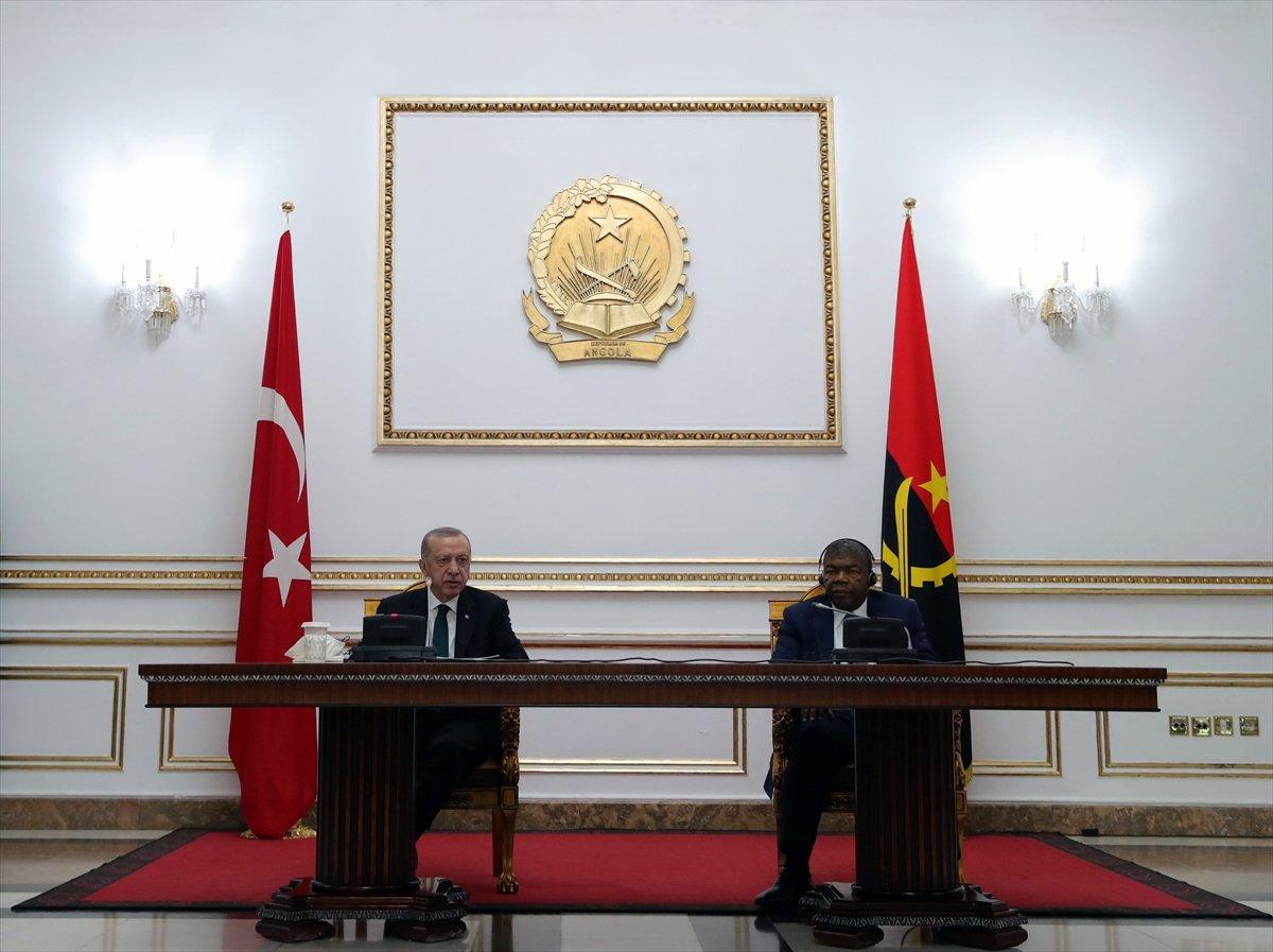 Cumhurbaşkanı Erdoğan, Angola'da açıklamalarda bulundu