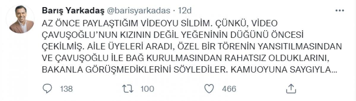 Barış Yarkadaş'ın Mevlüt Çavuşoğlu paylaşımı yalan çıktı