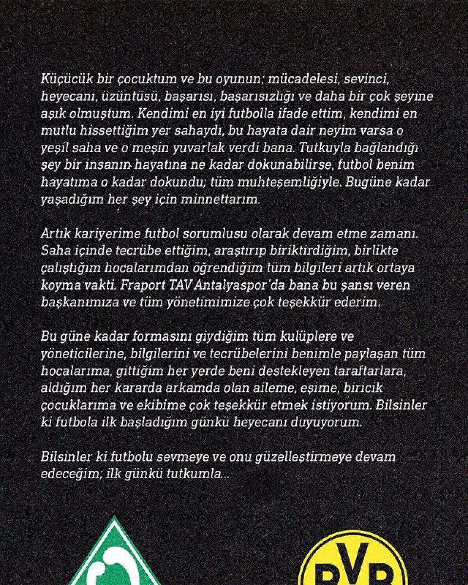 Nuri Şahin, futbolu bıraktığını açıkladı