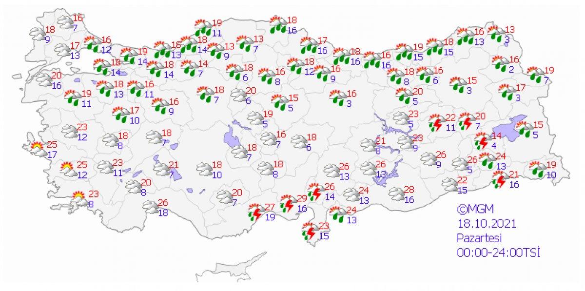Meteoroloji 47 il için sağanak yağış uyarısında bulundu