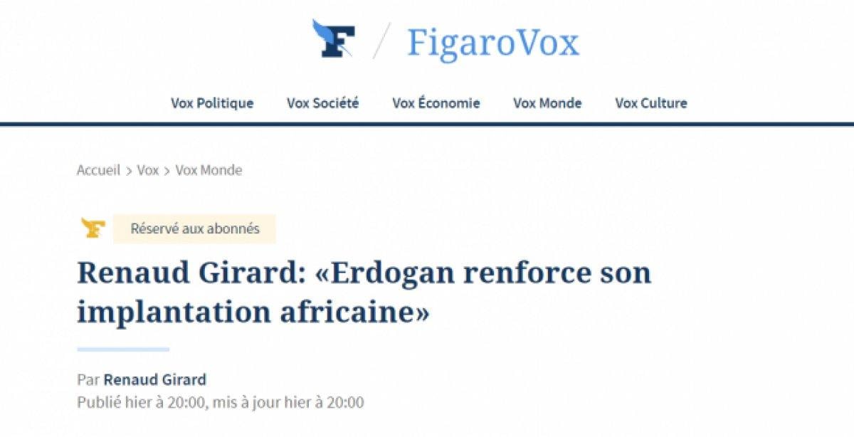 Fransa'nın gündemi Cumhurbaşkanı Erdoğan'ın Afrika turu