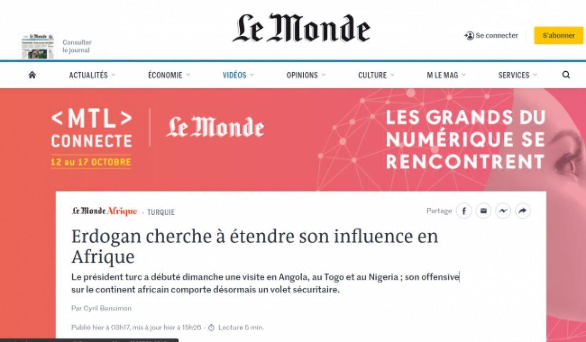 Fransa'nın gündemi Cumhurbaşkanı Erdoğan'ın Afrika turu