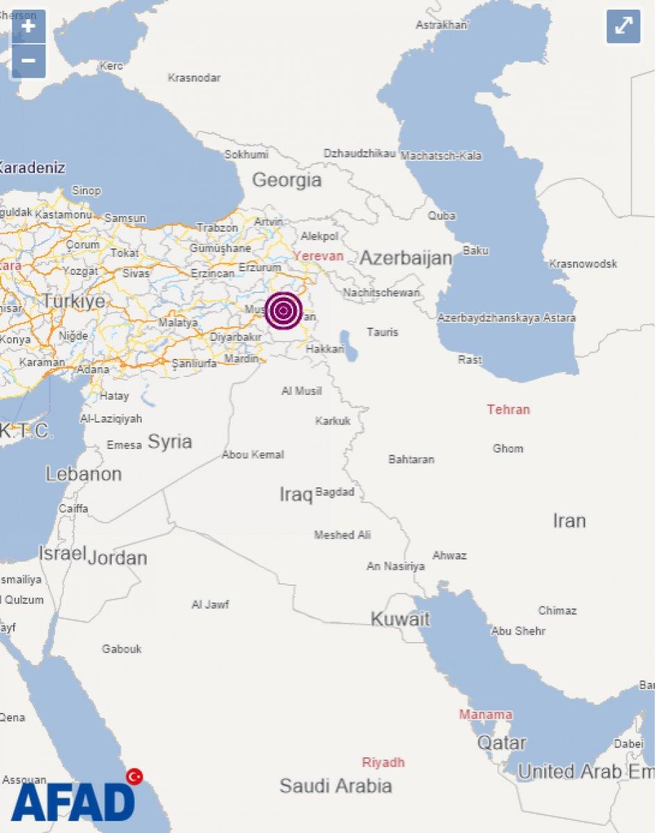 AFAD: Van'ın Tuşba ilçesinde 3.8 büyüklüğünde deprem meydana geldi