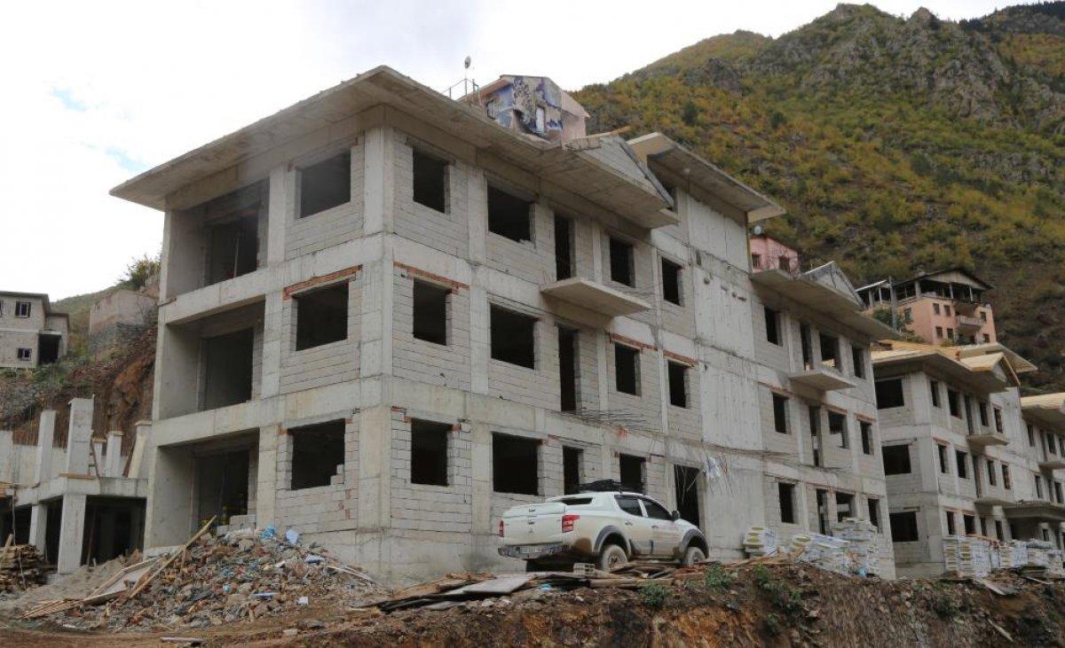 Artvin Yusufeli'de AFAD konutları yükseliyor