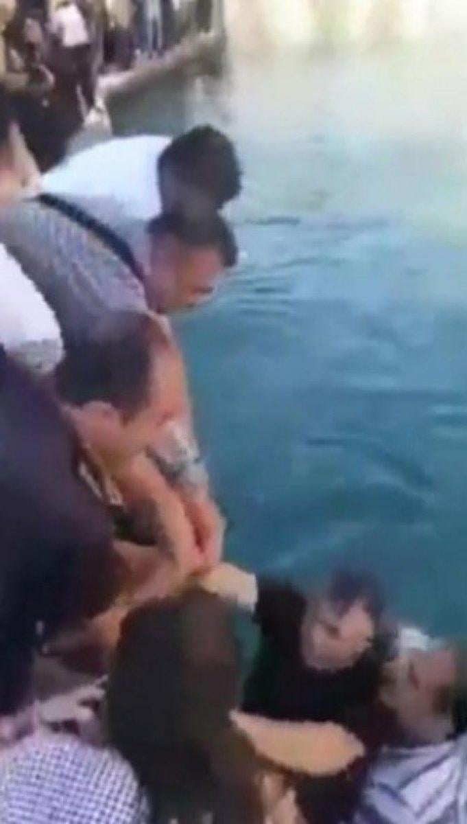 Sosyal medyadan canlı yayın yapan kişi, Balıklıgöl'e düştü