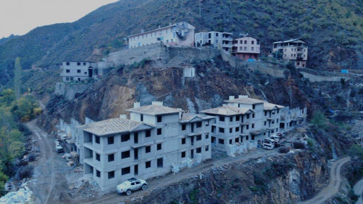 Artvin Yusufeli'de AFAD konutları yükseliyor