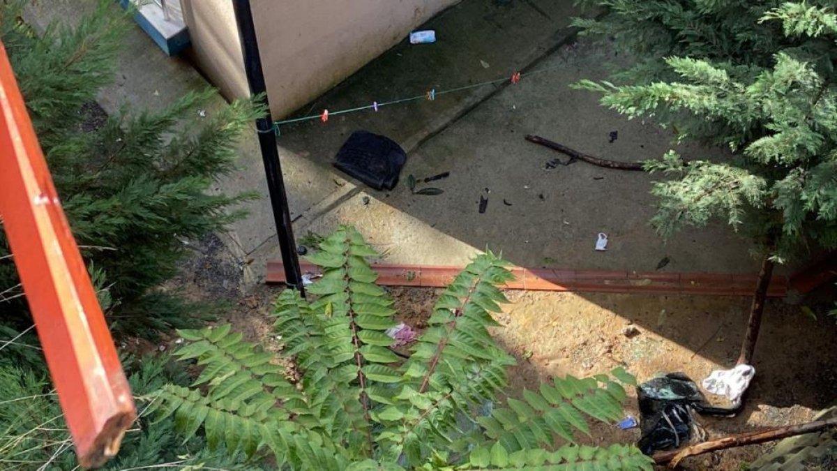 Kağıthane'de frenleri boşalan otomobil 25 metreden uçtu