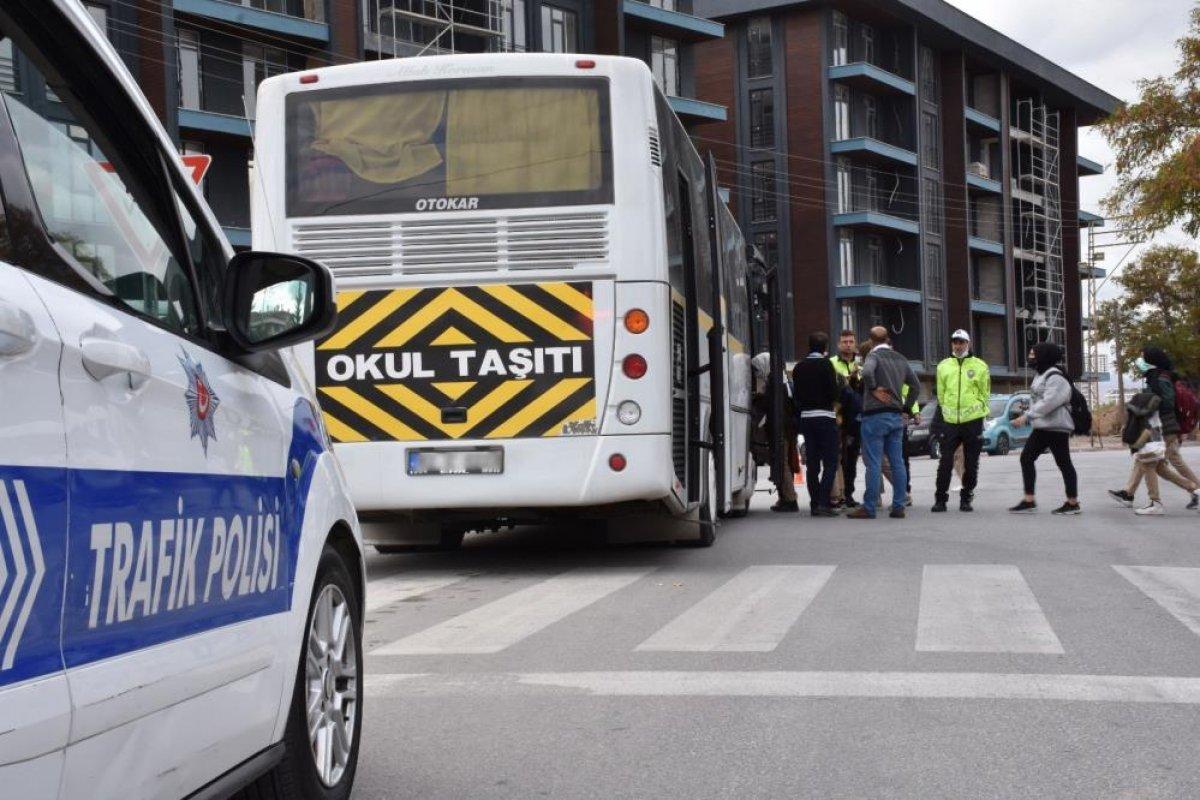 Konya'da okul servisleri denetlendi: 71 araca işlem yapıldı