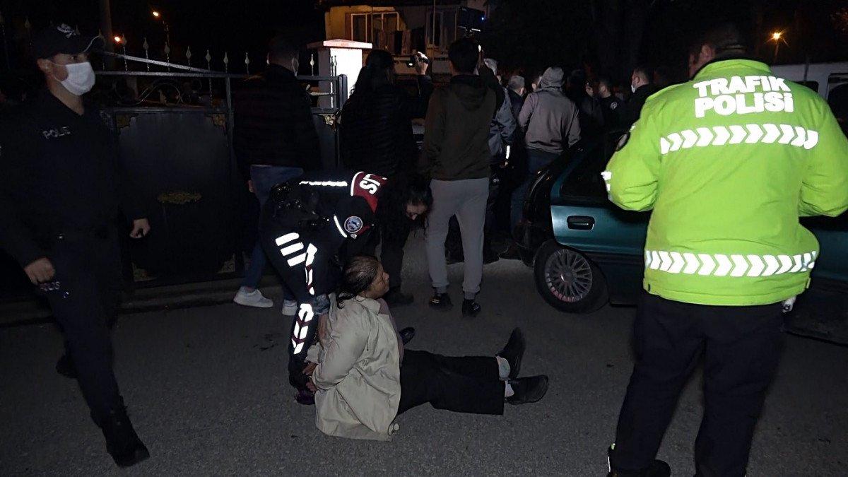 Düzce'de dur ihtarına uymayan 2'si kadın 4 kişi, 5 kilometre kaçabildi 