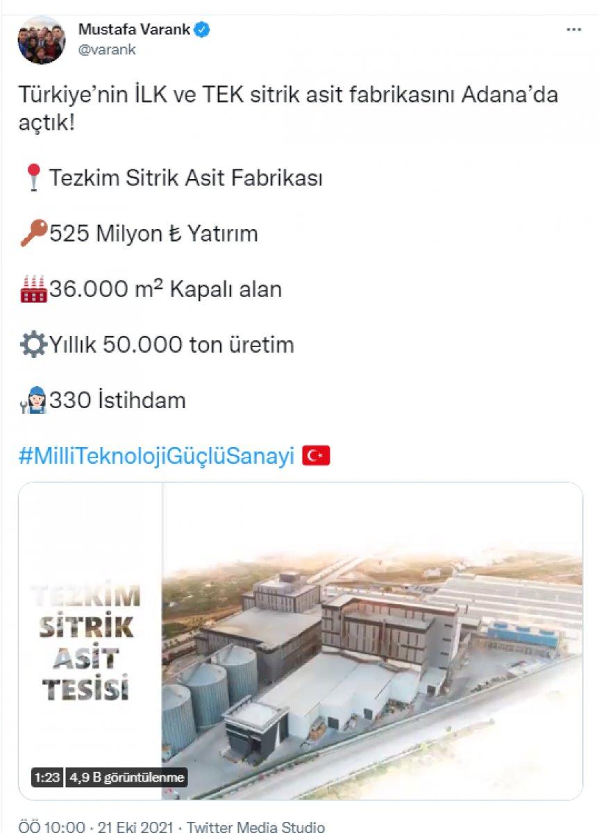 Mustafa Varank'ın mesajı