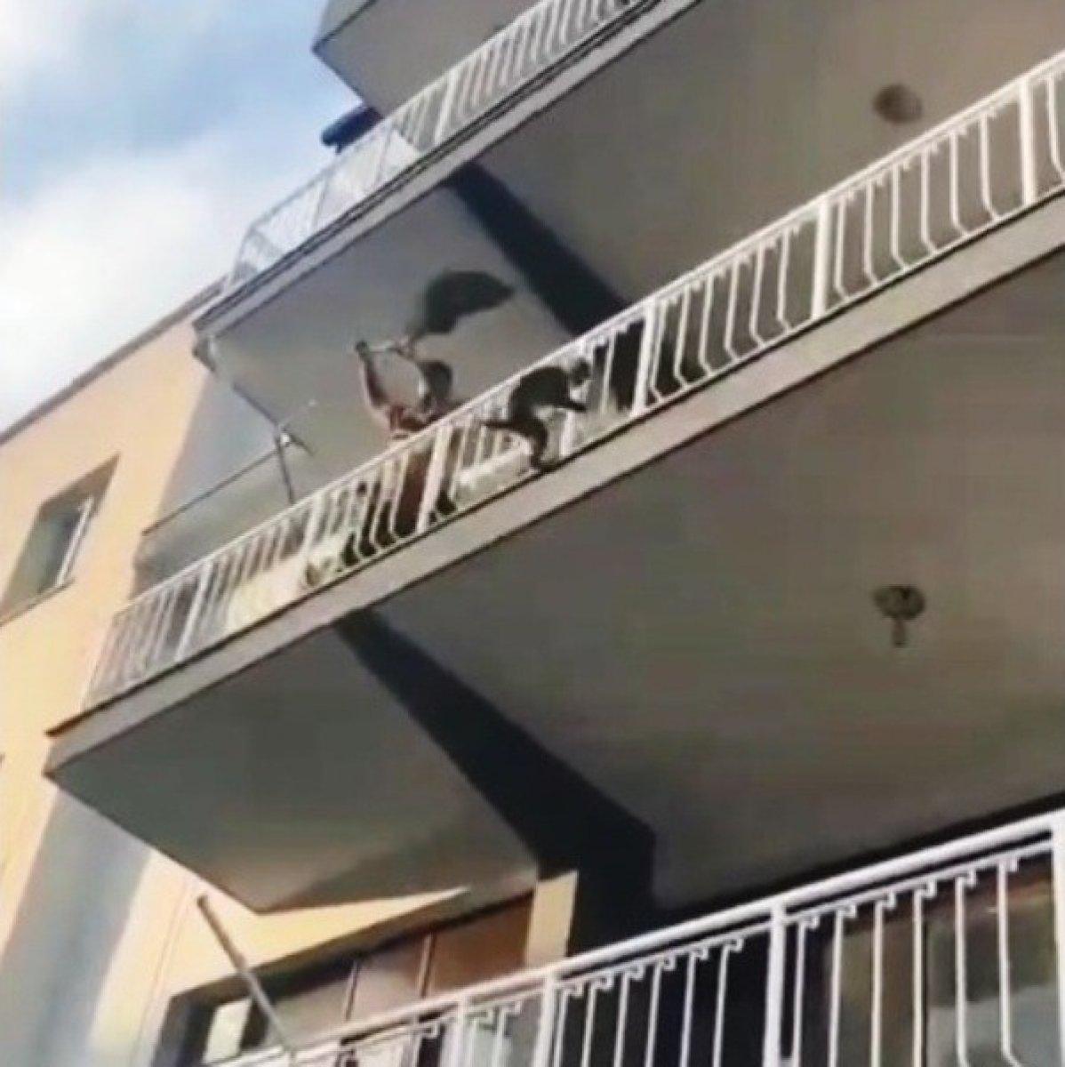 Aydın'da evden kaçan maymun kamerada