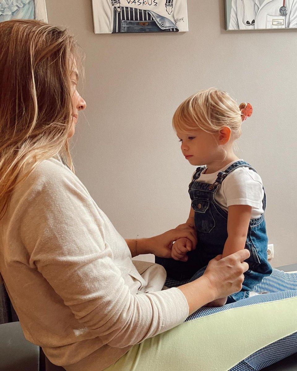 Müge Boz, kızıyla spor yaptı