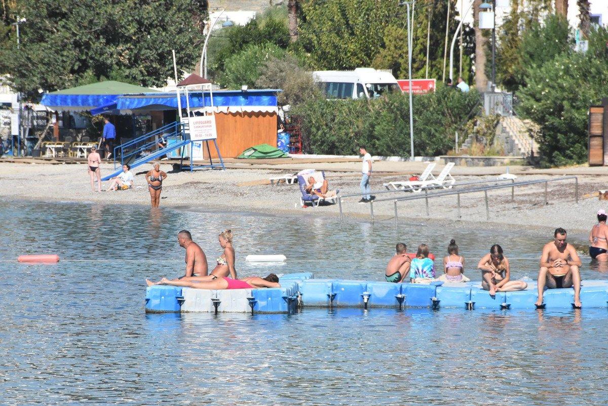 Bodrum'da ekim ayında deniz keyfi