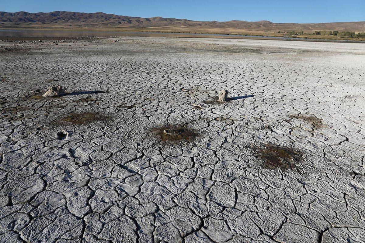 Van Gölü'nde sular çekilince yeni adacıklar ortaya çıktı