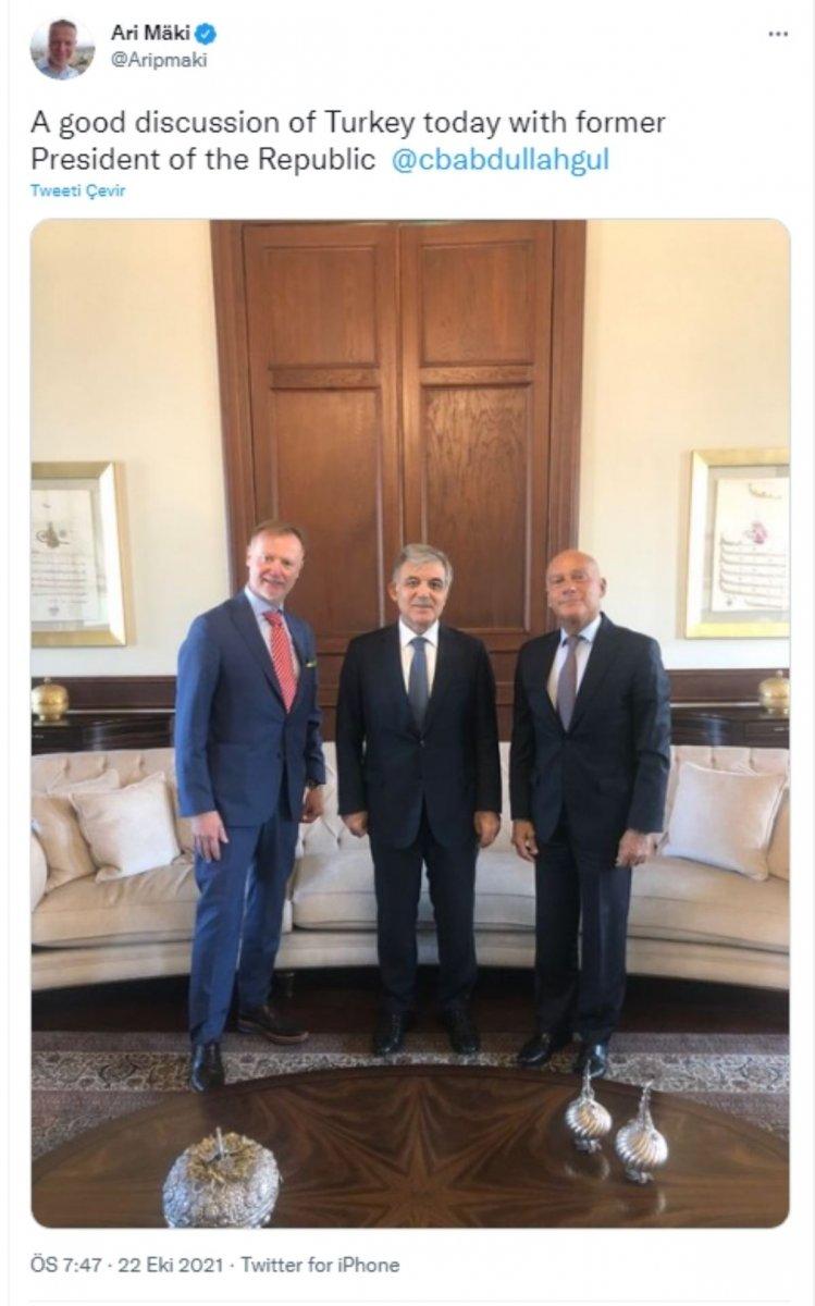 Abdullah Gül, Finlandiya Büyükelçisi ile bir araya geldi