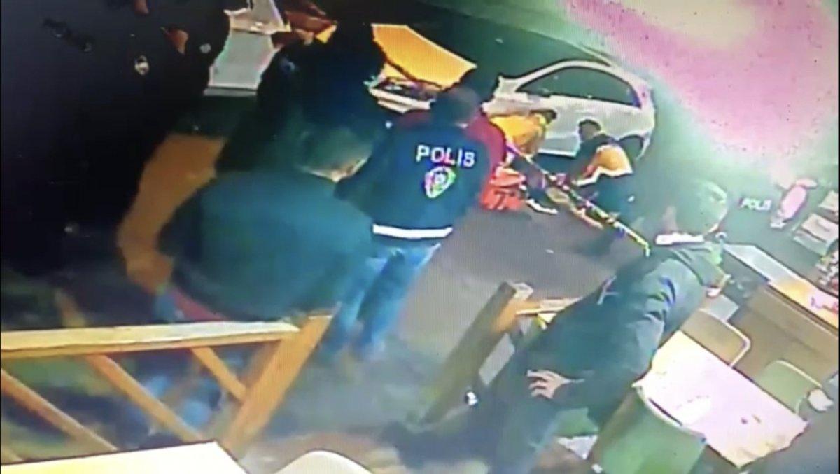 Beyoğlu’nda, restorana silahlı saldırı anları kamerada