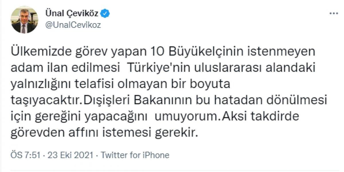 Büyükelçilerin istenmeyen adam ilan edilmesine CHP tepki gösterdi