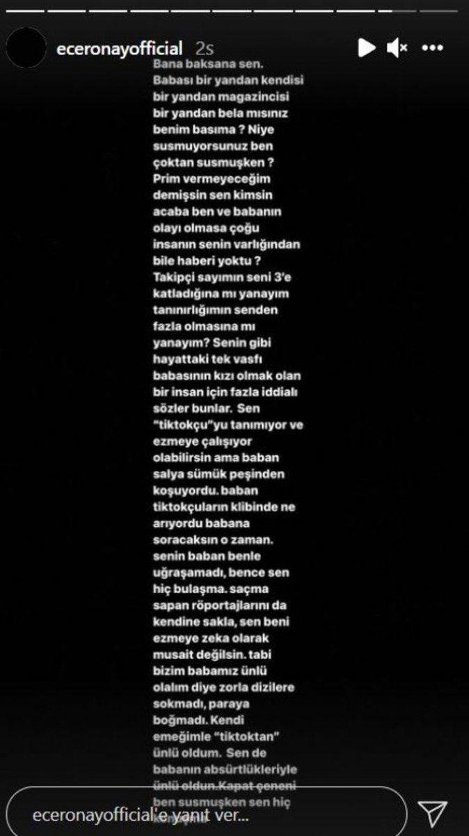 Ece Ronay, Yasmin Erbil'e ateş püskürdü