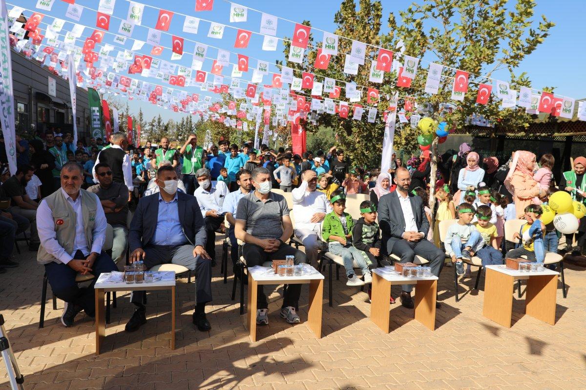 Suriyeli öğrenciler barış ve kardeşlik için zeytin topladı