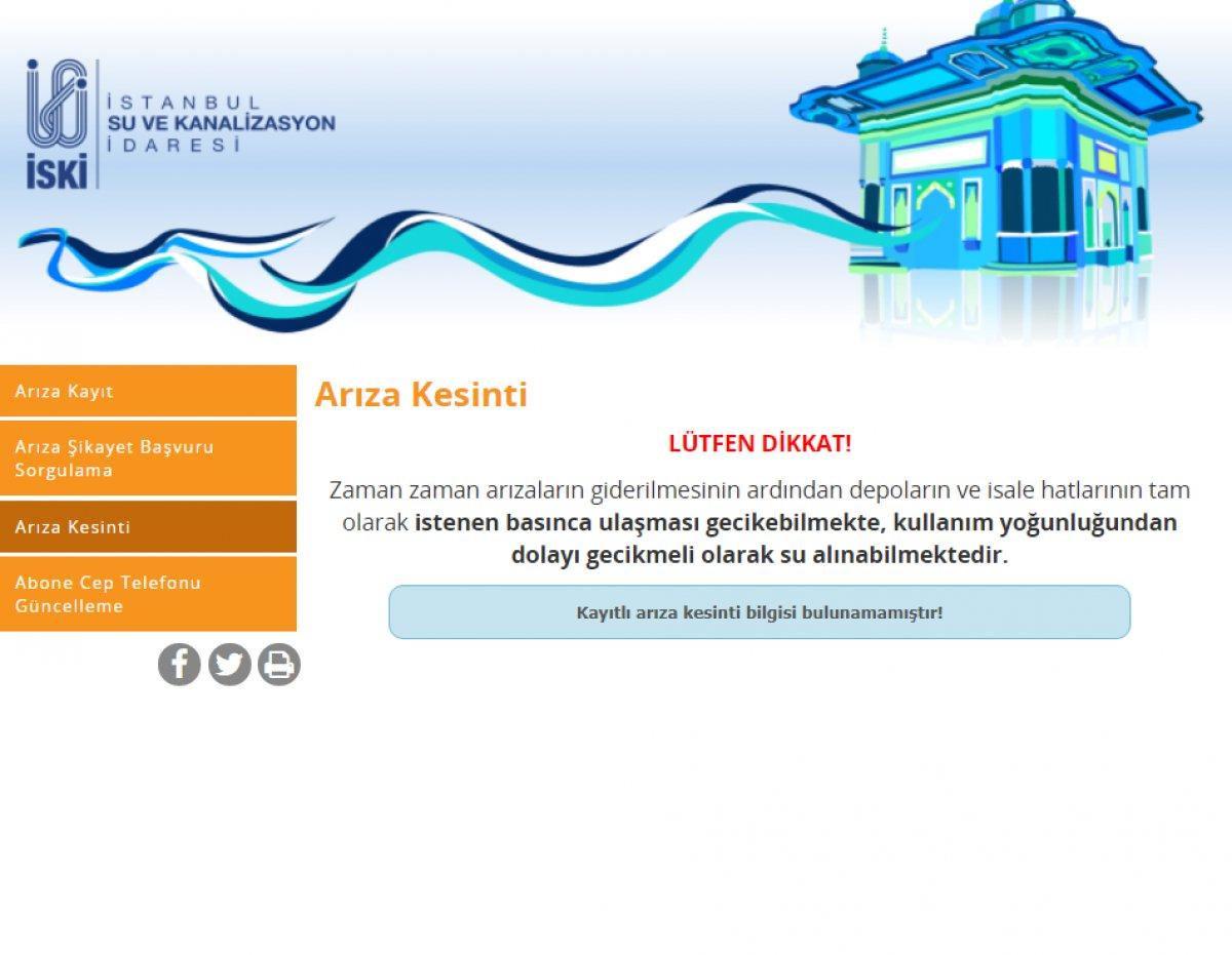 İstanbul'da sular ne zaman gelecek? 26 Ekim 2021 İSKİ su kesintisi ve arıza sorgulama