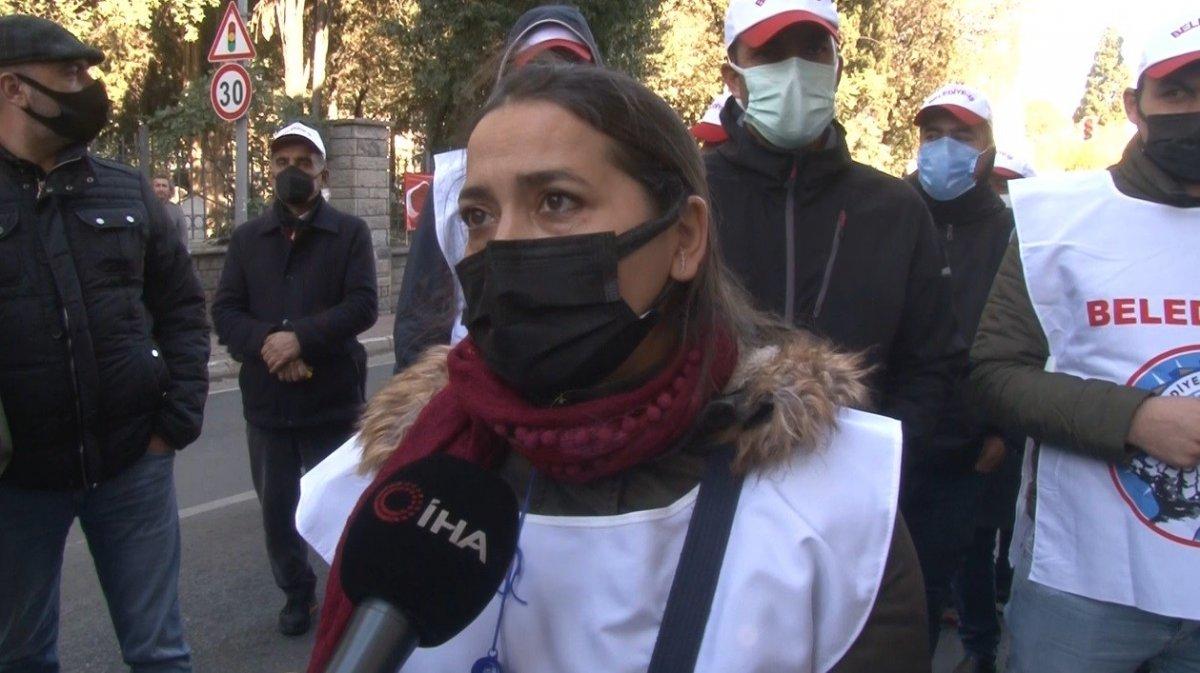 Bakırköy Belediyesi işçileri, 3 yıldır bekledikleri zam gelmeyince greve başladı