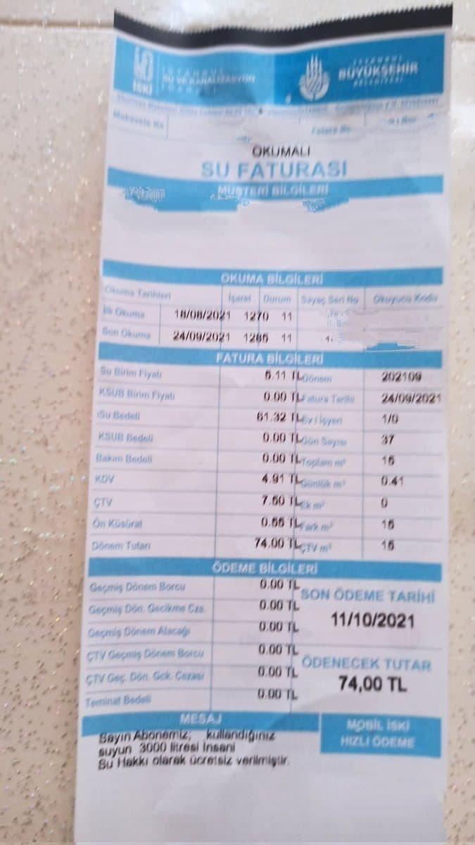 İBB 'İnsani Su Kullanım Hakkı'nı kaldırdı: Su faturaları ortalama yüzde 20 zamlandı