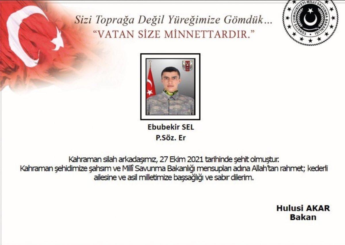 Hakkari'de askeri araç kaza yaptı: 1 şehit 2 yaralı