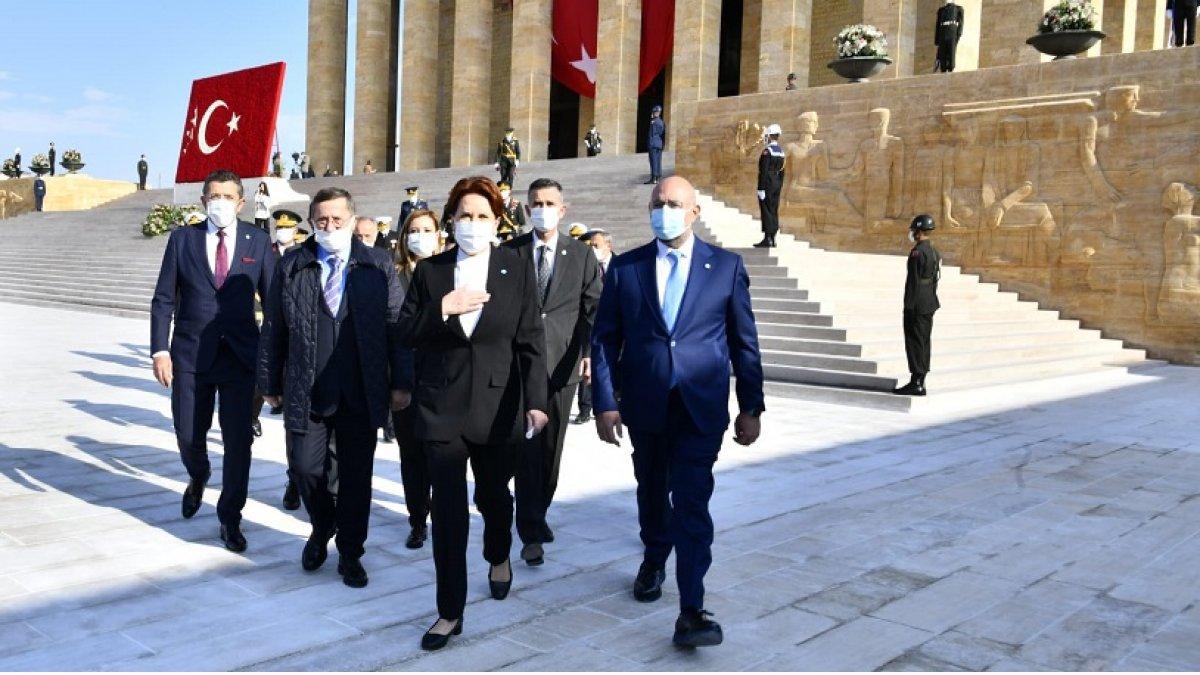 Anıtkabir ziyaretinde İyi Parti ve MHP detayı