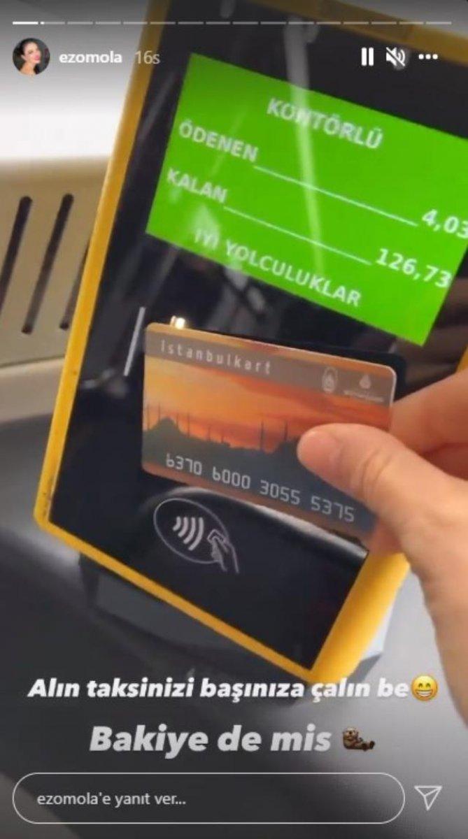 Ezgi Mola, otobüse bindi