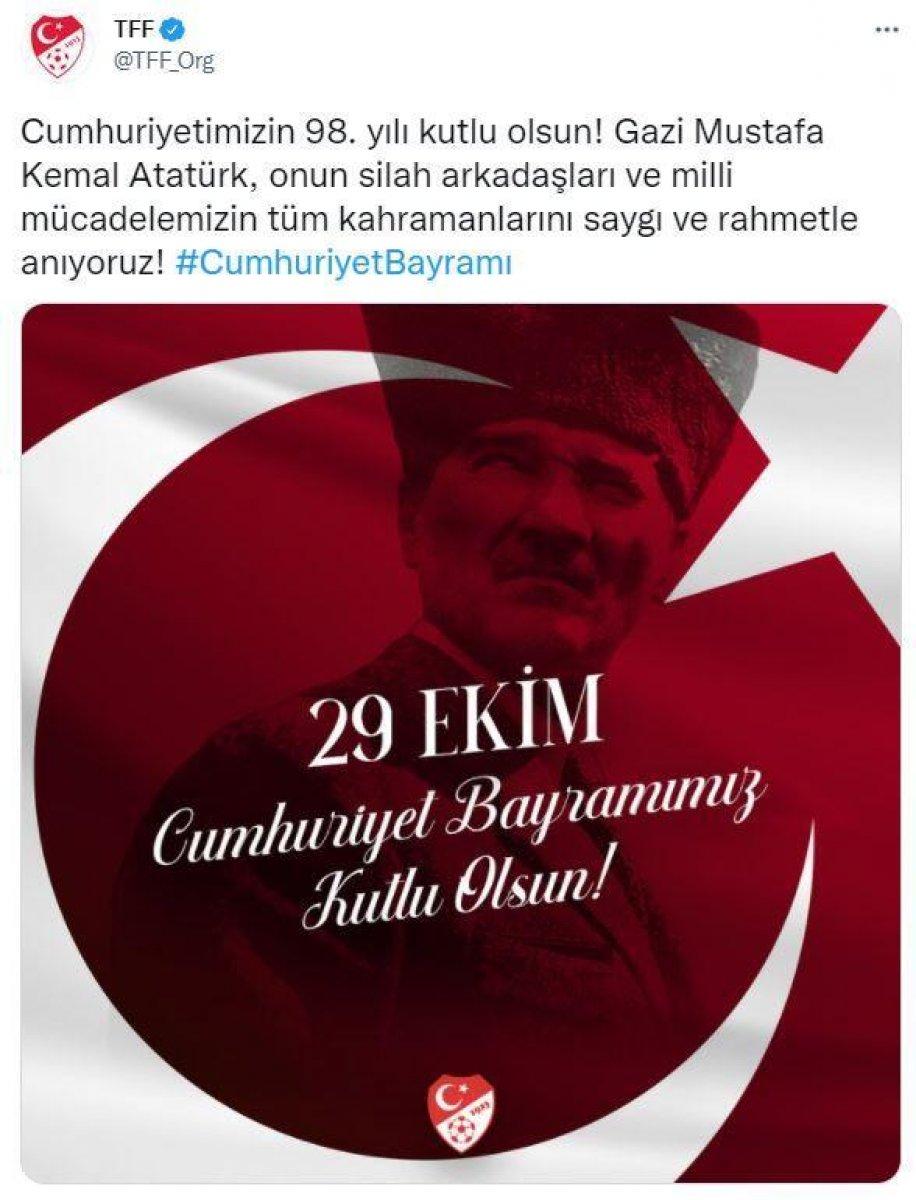 Spor camiasından 29 Ekim mesajları