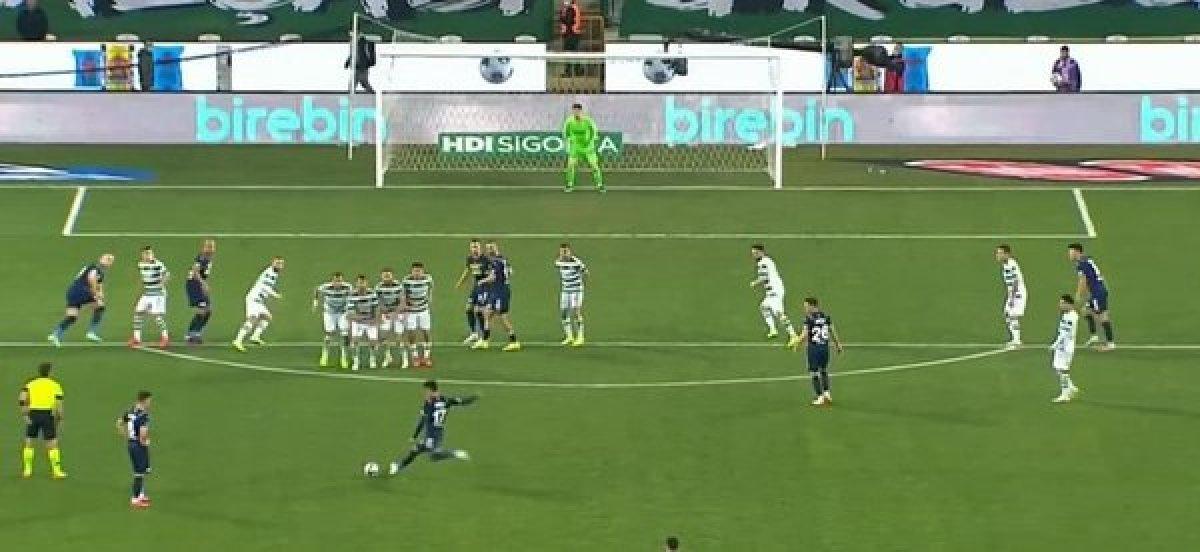 Konyaspor - Fenerbahçe maçında İrfan Can Kahveci'den harika frikik golü