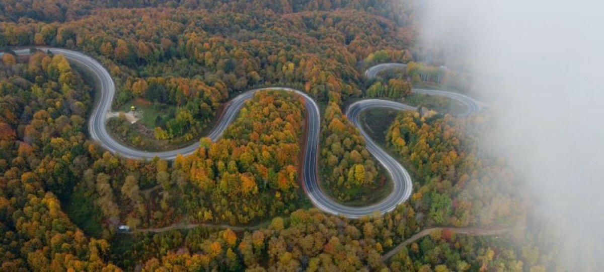 İnegöl-Domaniç yolunda sonbahar güzelliği