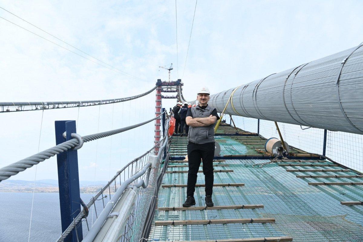 1915 Çanakkale Köprüsü’nde, 81 tabliyenin montajı tamamlandı