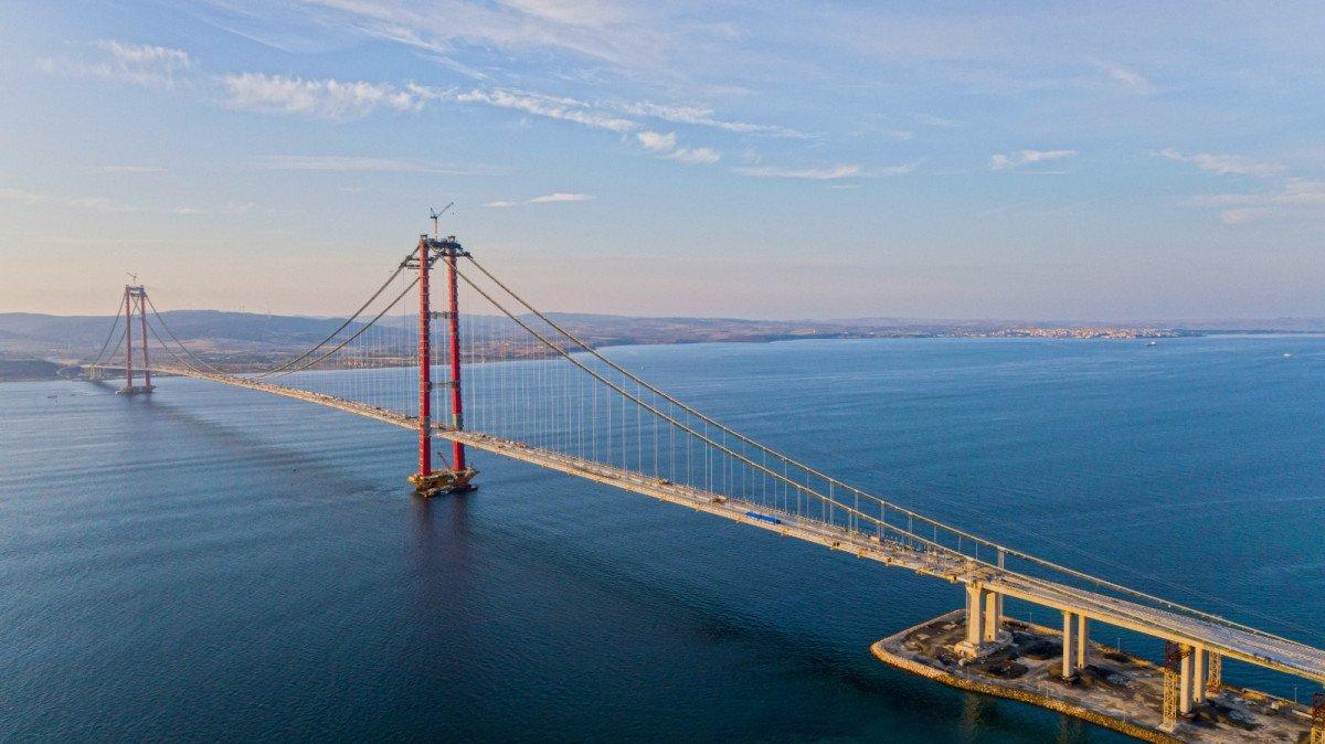 1915 Çanakkale Köprüsü’nde, 81 tabliyenin montajı tamamlandı