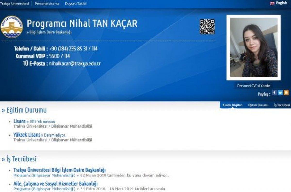 Trakya Üniversitesi rektörü baldızına kadro açıp işe aldı