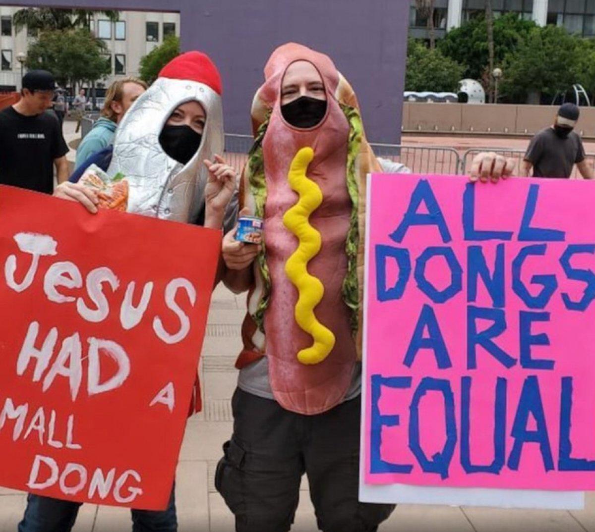 ABD'de 'küçük kamış utancı' protestosu