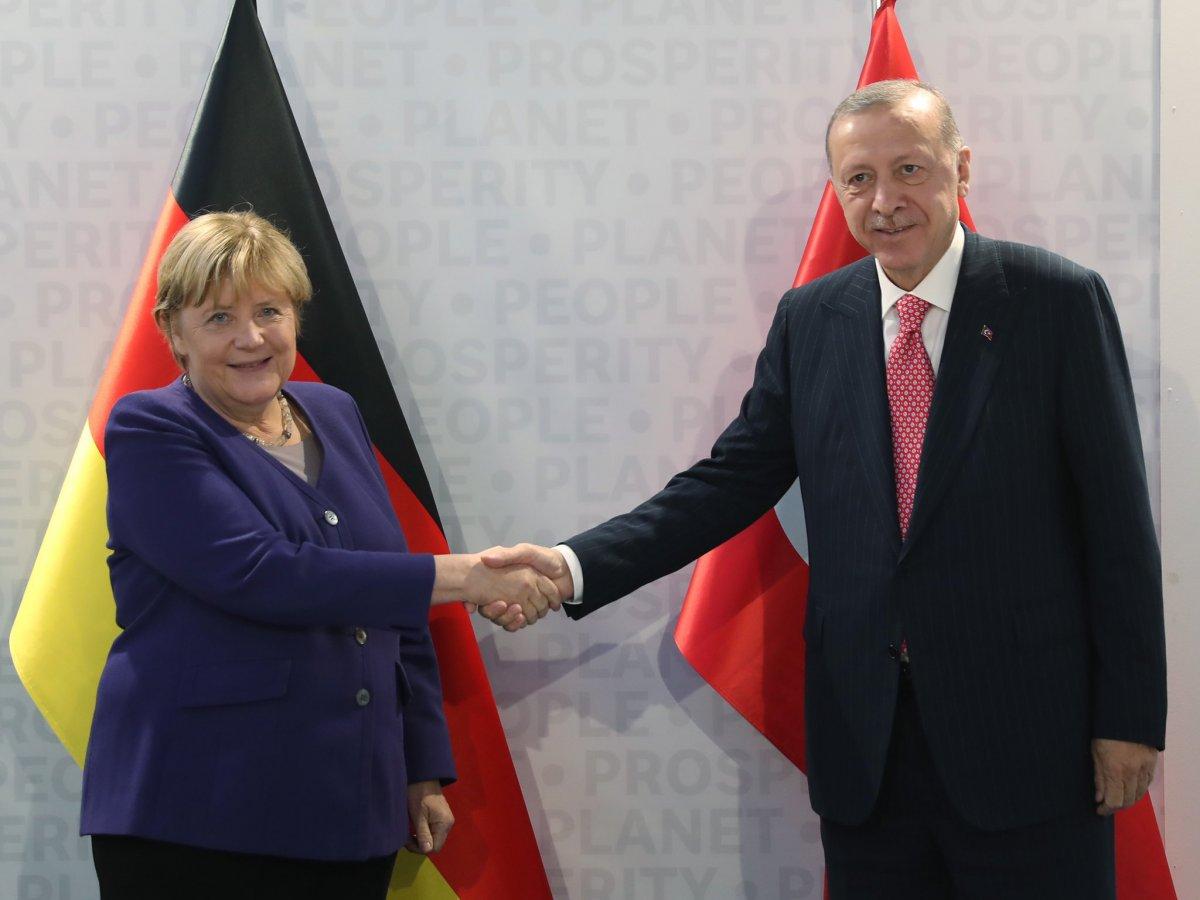 Cumhurbaşkanı Erdoğan, G20'de Angela Merkel'i kabul etti