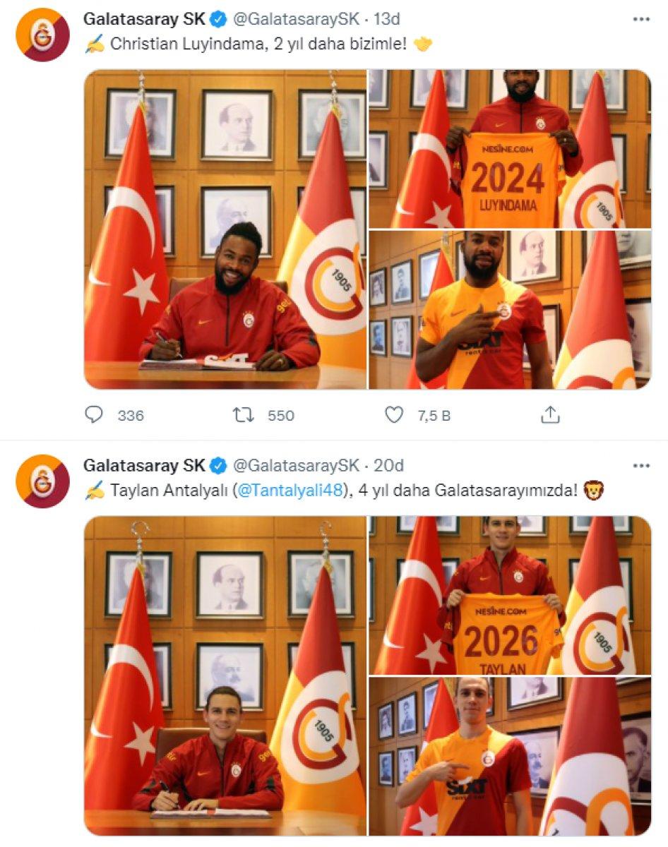 Galatasaray, Luyindama ve Taylan Antalyalı'nın sözleşmelerini uzattı