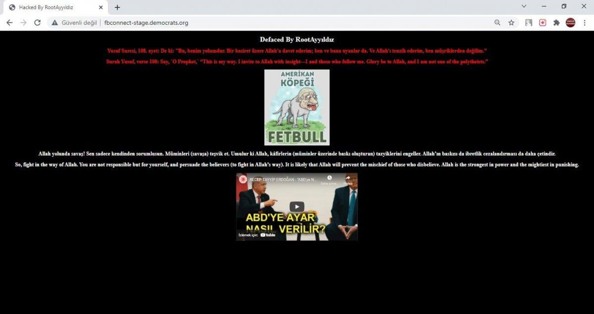 Sinoplu hacker Joe Biden’ın partisini hedef aldı