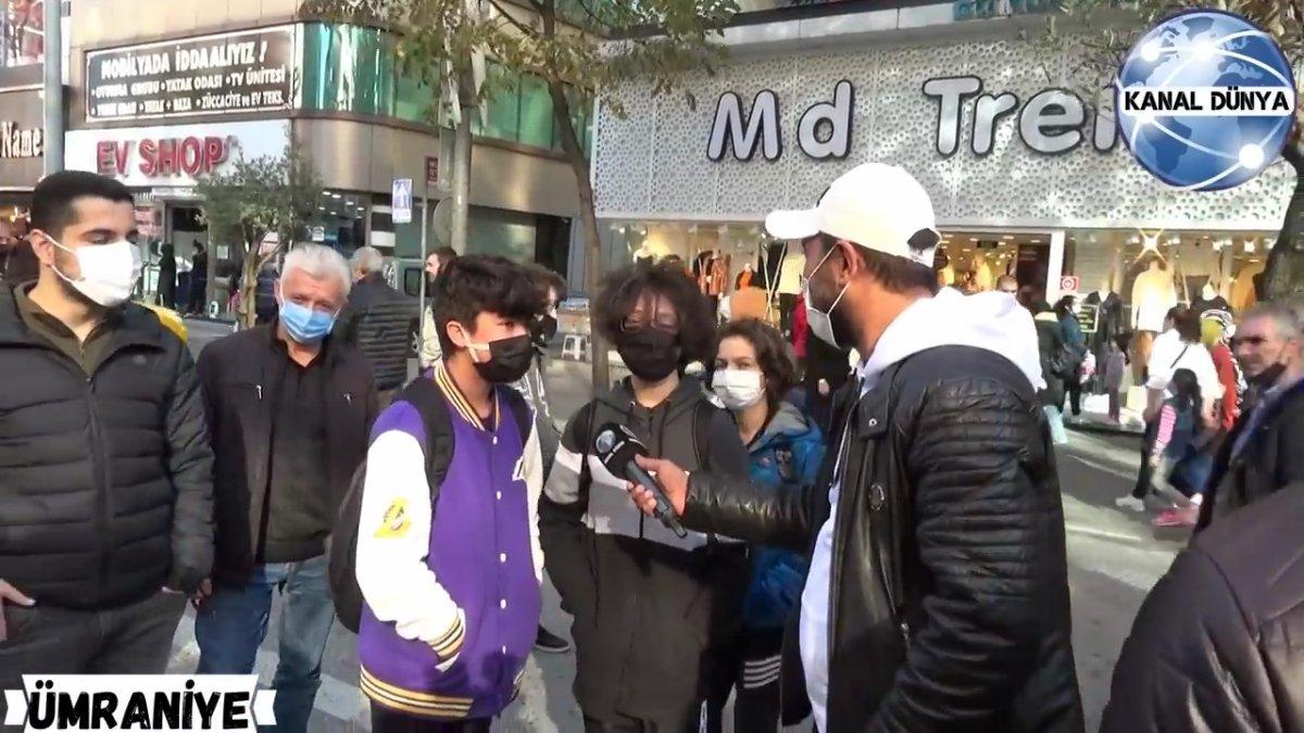 Sokak röportajında çocuklarla büyüklerin ekonomi tartışması