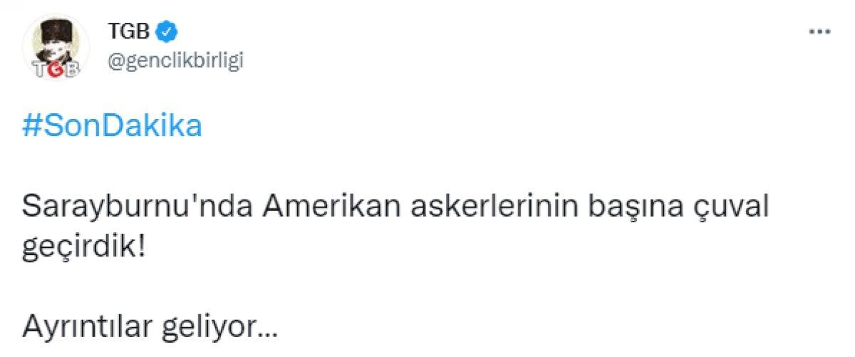 TGB, Amerikan askerlerinin başına çuval geçirdi