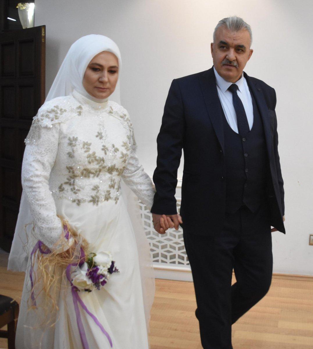 Kayseri’de 35 yıllık aşk mutlu sonla bitti