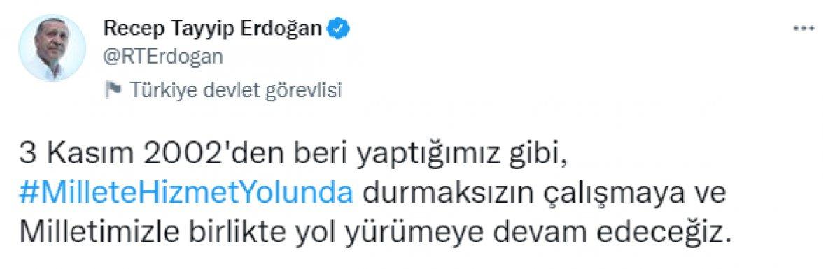 Cumhurbaşkanı Erdoğan'dan 19. yıl paylaşımı