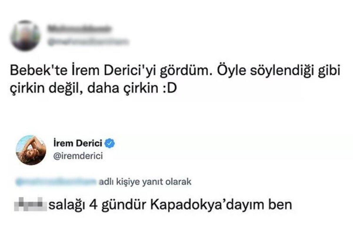 İrem Derici'den takipçisine küfürlü yanıt