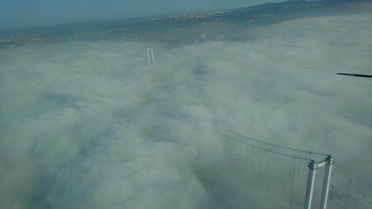 İzmit Körfezi üzerindeki sis görüntülendi